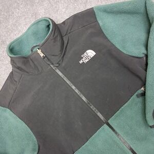 The‎ North Face Boys Fleece Jacket Green Black Zip Up Size M 10 12 M M
